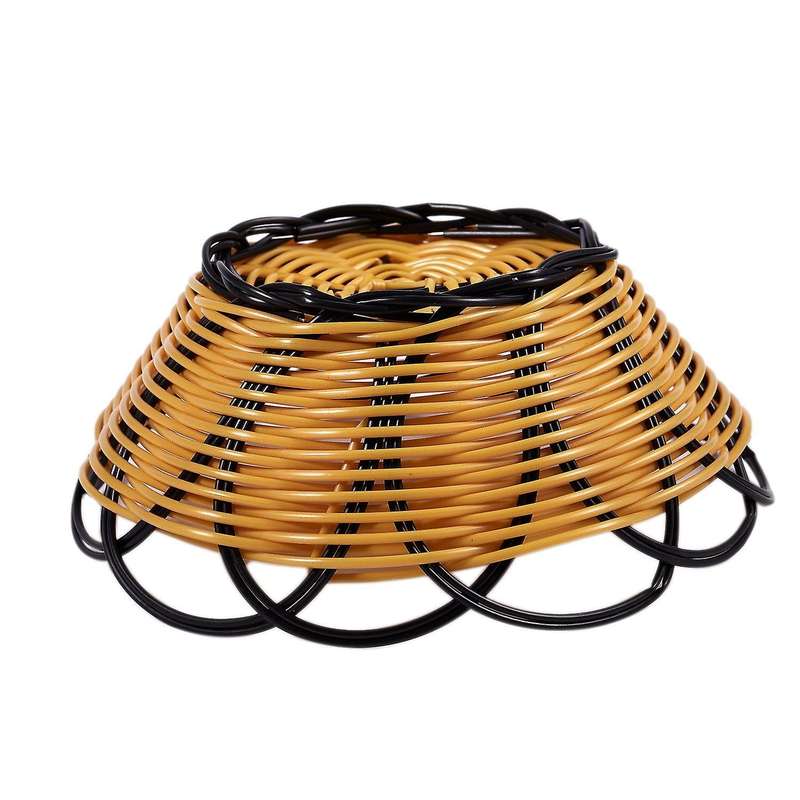 7 Inch Plastic Braided Basket Fruit Vegetable Black&orange