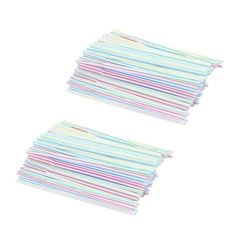 100pcs Disposable Flexible Straws Plastic Drinking Supplies