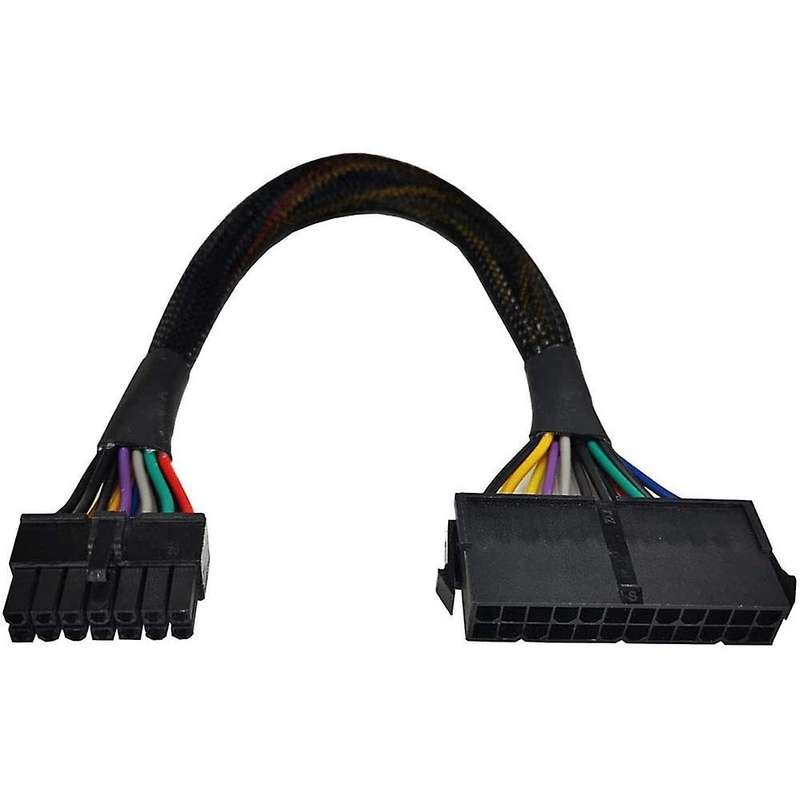 24 Pin to 14 Pin Atx Psu Main Power Adapter Braided Sleeved Cable