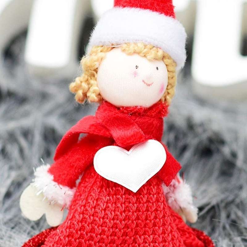 Christmas Tree Decorations Cute Heart Angel Doll Hanging Pendant