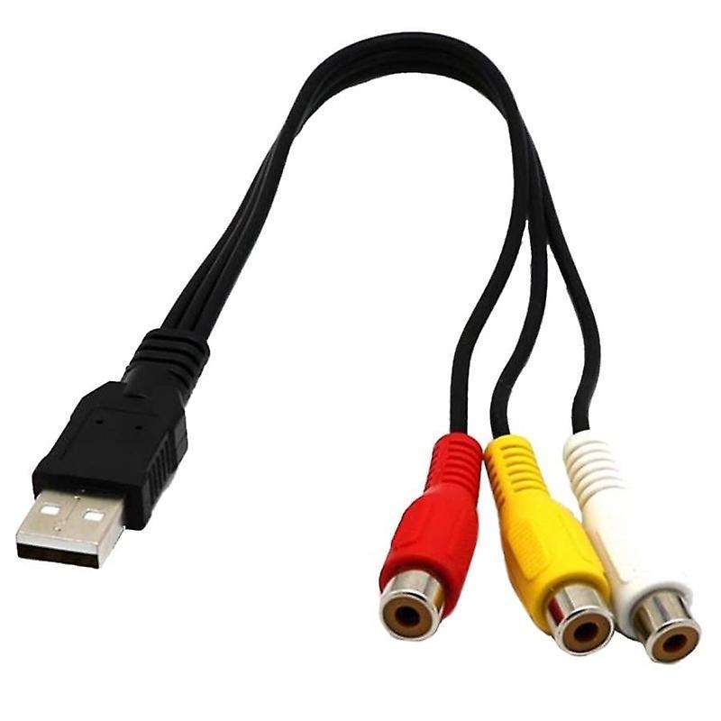 Usb to 3rca Cable Usb Female to 3 Rca Rgb Video Av Composite Adapter