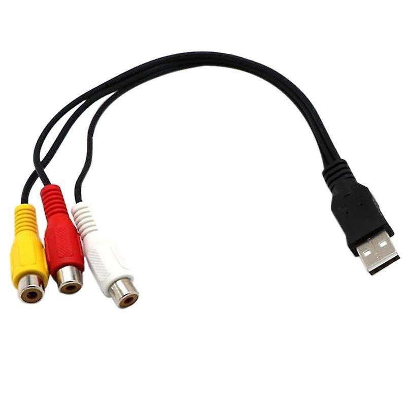 Usb to 3rca Cable Usb Female to 3 Rca Rgb Video Av Composite Adapter