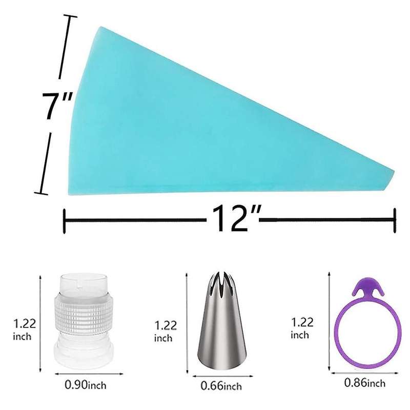 12pc Cake Decorating Supplies Piping Bag and Tips Diy Decorating