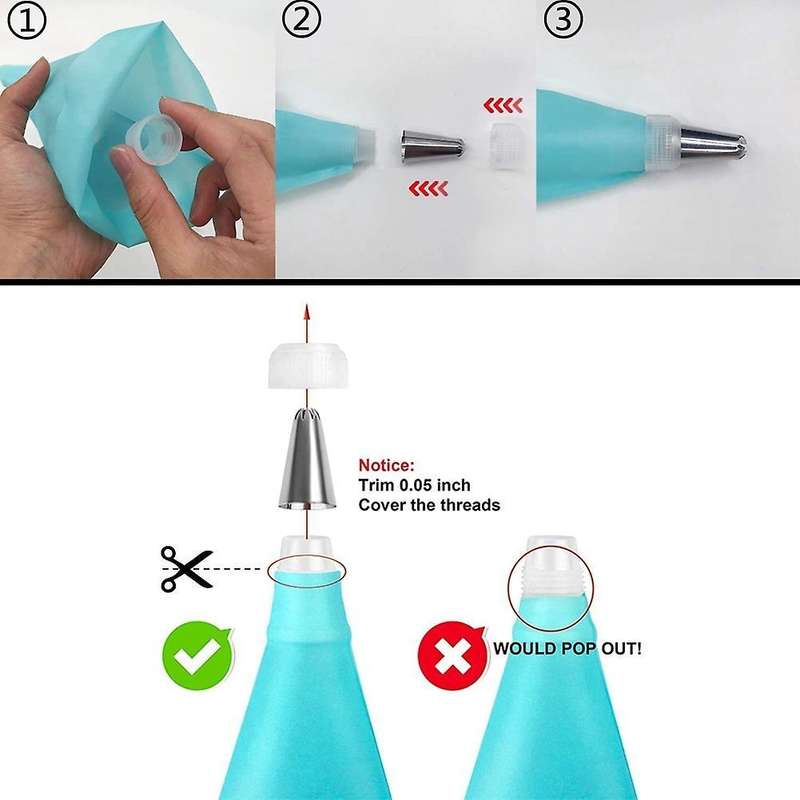 12pc Cake Decorating Supplies Piping Bag and Tips Diy Decorating