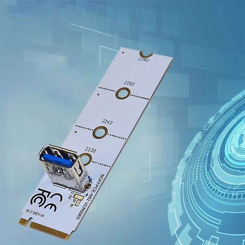M.2 to Pci-e X16 Ngff Slot Usb3.0 Graphics Extension Adapter Card