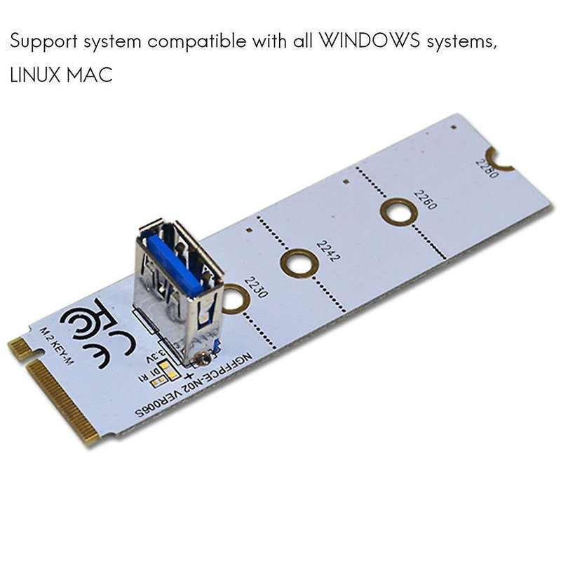 M.2 to Pci-e X16 Ngff Slot Usb3.0 Graphics Extension Adapter Card