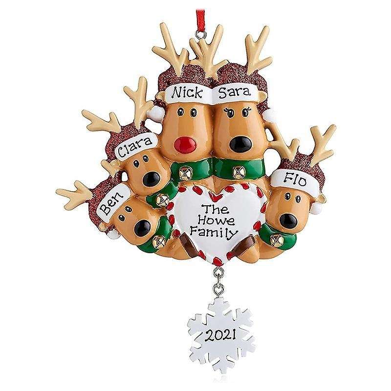 Family Christmas Tree Family Set Gift (christmas Deer, Family Of 5)