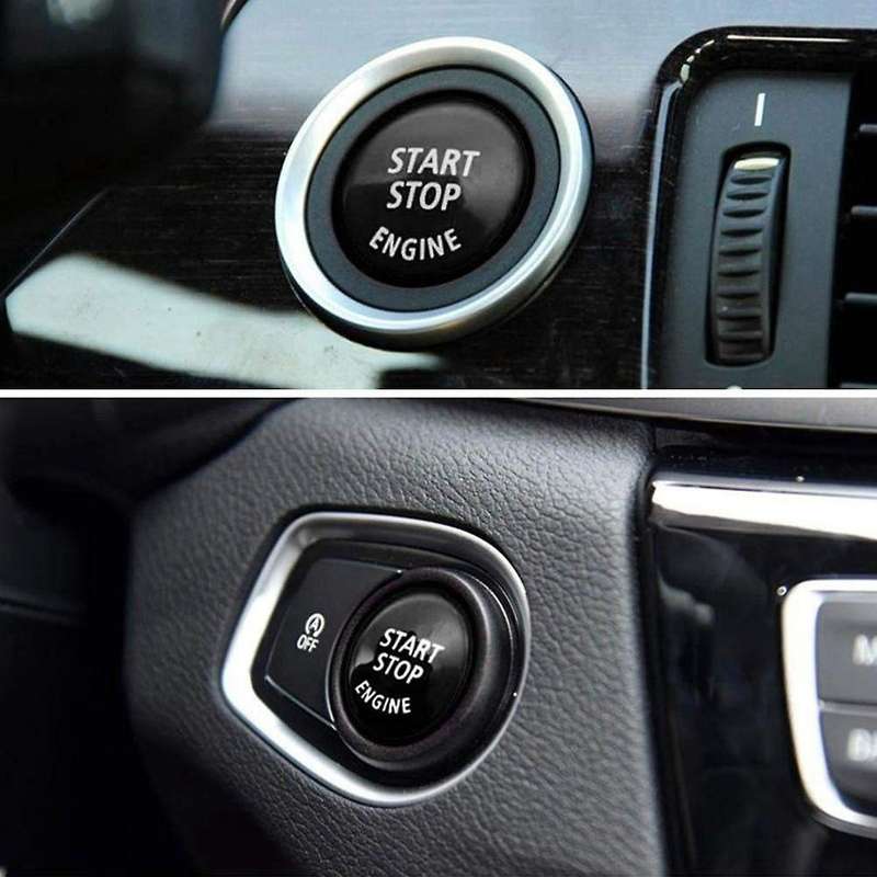 Start Stop Engine Button Push Ignition Switch Cover for Bmw (red)