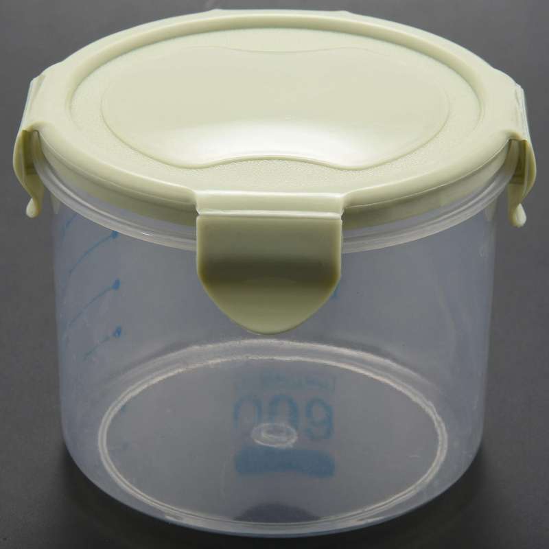 Kitchen Food Container Seal Pot Storage Tank Plastic 600ml Green