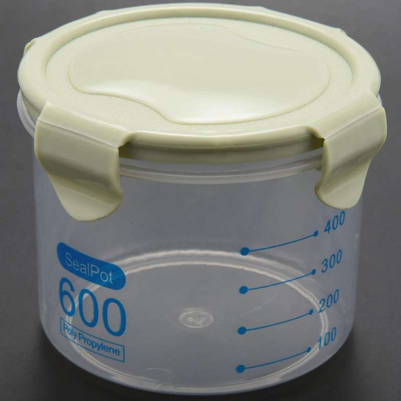 Kitchen Food Container Seal Pot Storage Tank Plastic 600ml Green