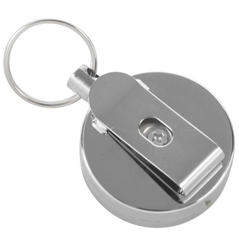 Steel Retractable Key Chain Recoil Key Ring Belt Clip Pull Chain Holder