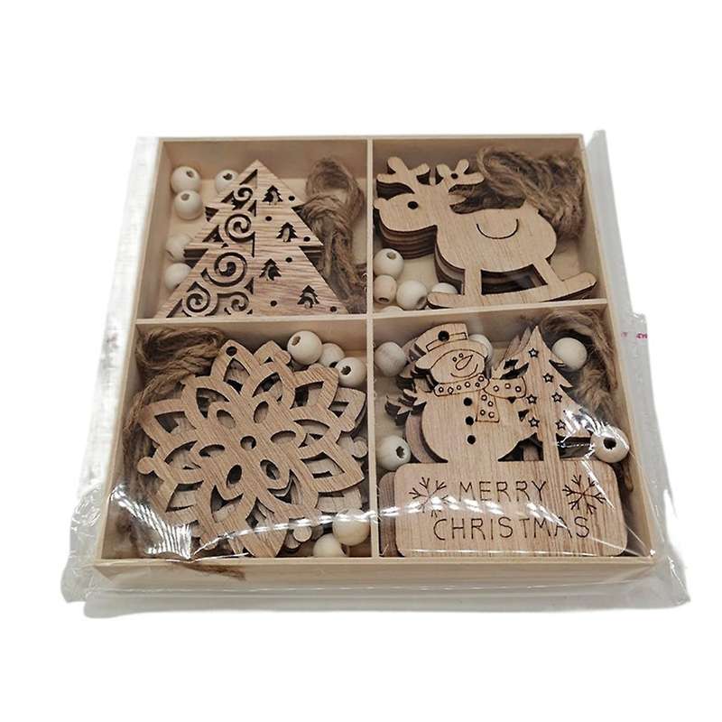 Christmas Wooden Box Set Creative Home Decoration Crafts Diy 3
