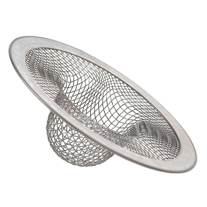 Stainless Steel Drainer Basin Filter Mesh Sink Strainer 7cm Dia 2pcs