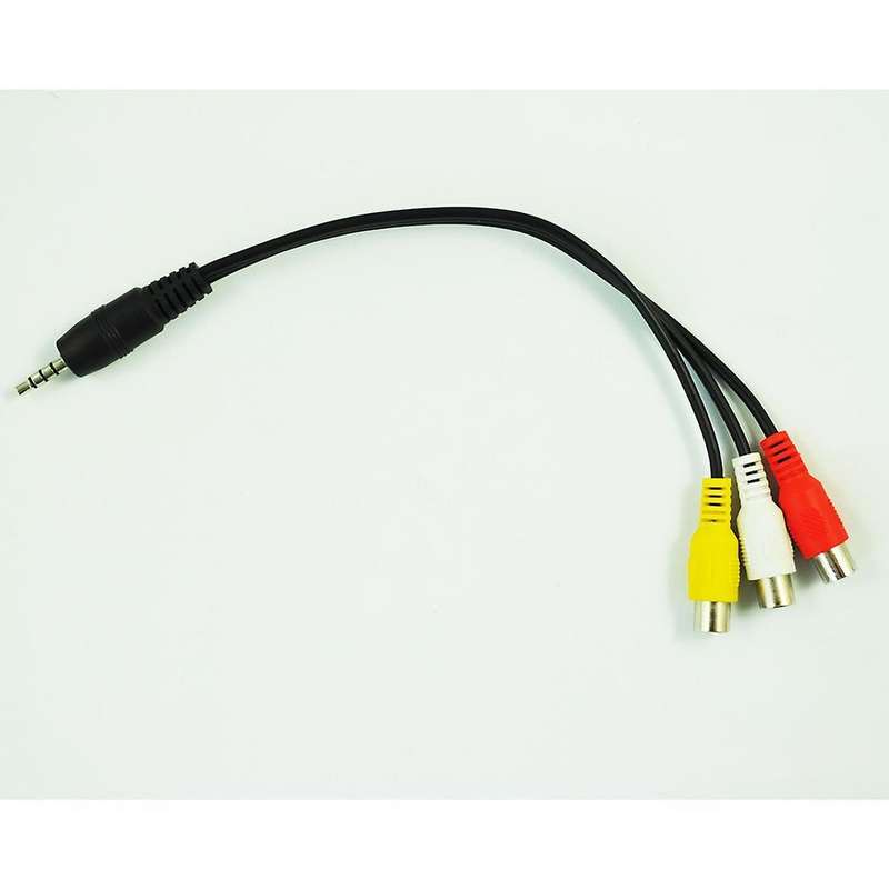 Black 3.5mm Plug Male to 3 Rca Female Adapter Audio Video Cable