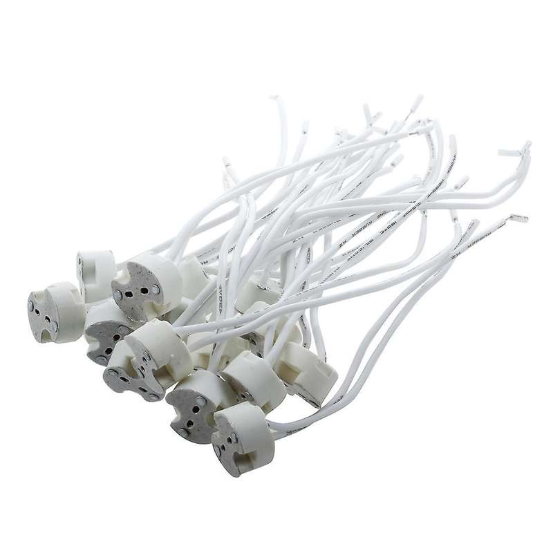 15 Pcs White Mr16 Gu5.3 Ceramic Base Socket Led Light Lamp Holder