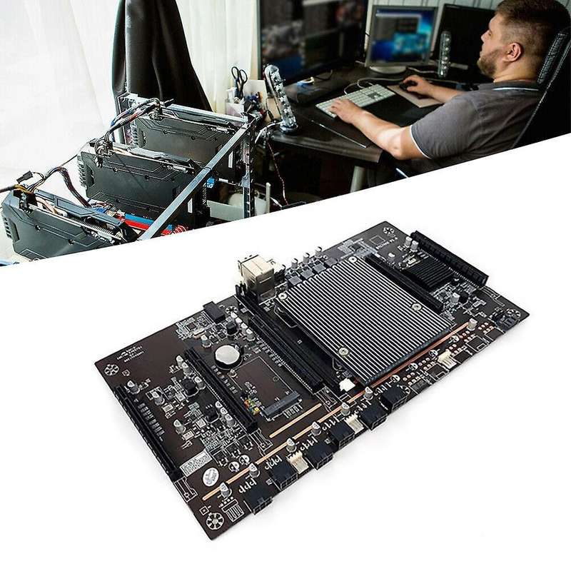 X79 H61 Btc Miner Motherboard Lga 2011 5xpci-e 60mm+8g Ddr3 Ram+fan