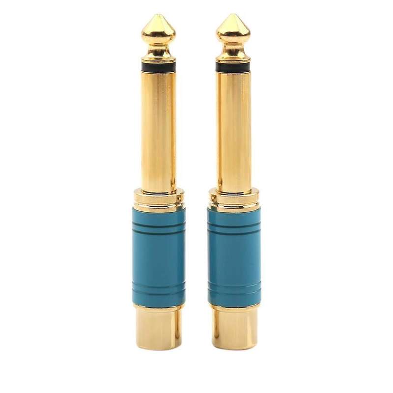 6.35mm Male Mono Ts to Rca Female Audio Conversion Plug (red 2 Pack)