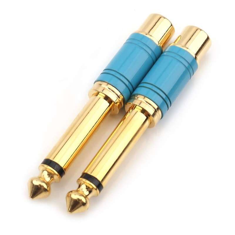 6.35mm Male Mono Ts to Rca Female Audio Conversion Plug (red 2 Pack)
