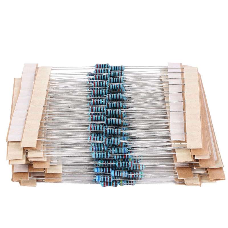 300pcs 10 -1m Ohm 1/4w Resistance 1% Metal Film Resistor Kit