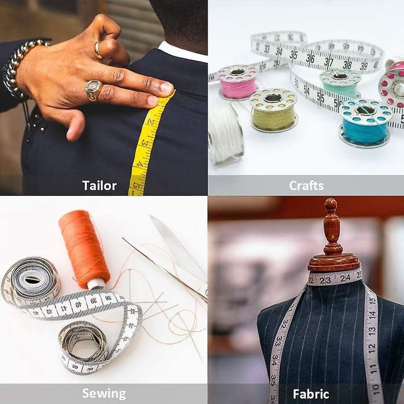 Retractable Dual Sided Measure Tape for Body Sewing Fabric Tailor