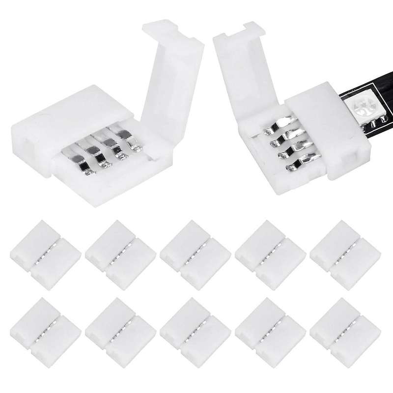 50packs 4-pin Rgb Led Light Strip Connectors