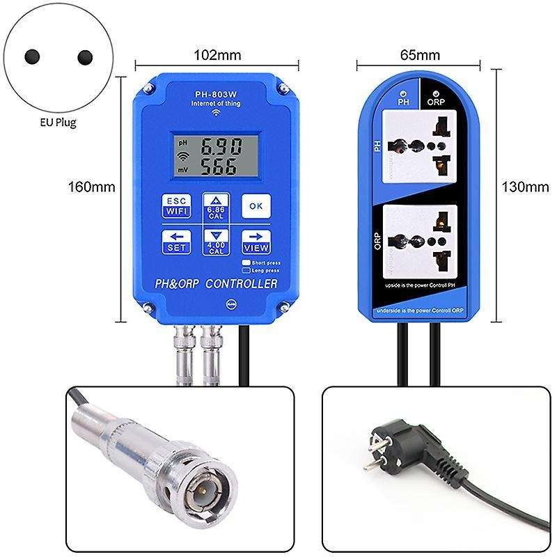 Wifi Monitoring Digital Acid-base and Redox Controller Eu Plug
