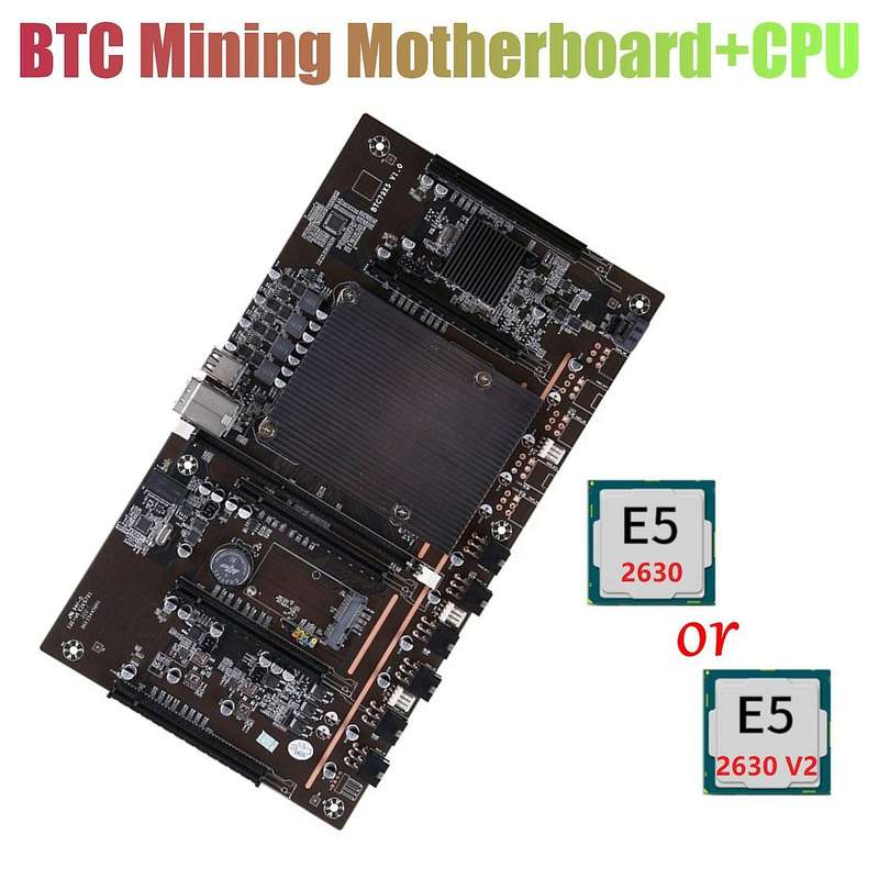 H61 X79 Btc Mining Motherboard with E5 2630 V2 Cpu 5x Pci-e 8x Lga