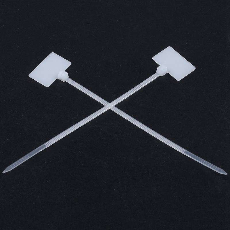 50pcs Nylon Cable Tie Label Network Zipper Trim Wrap Ring Line Label