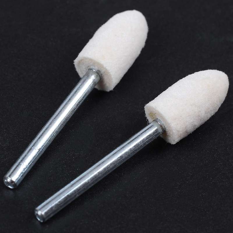 12 Pcs Polishing Buffing Tool 8.5mm Conical Mounted Felt Bobs