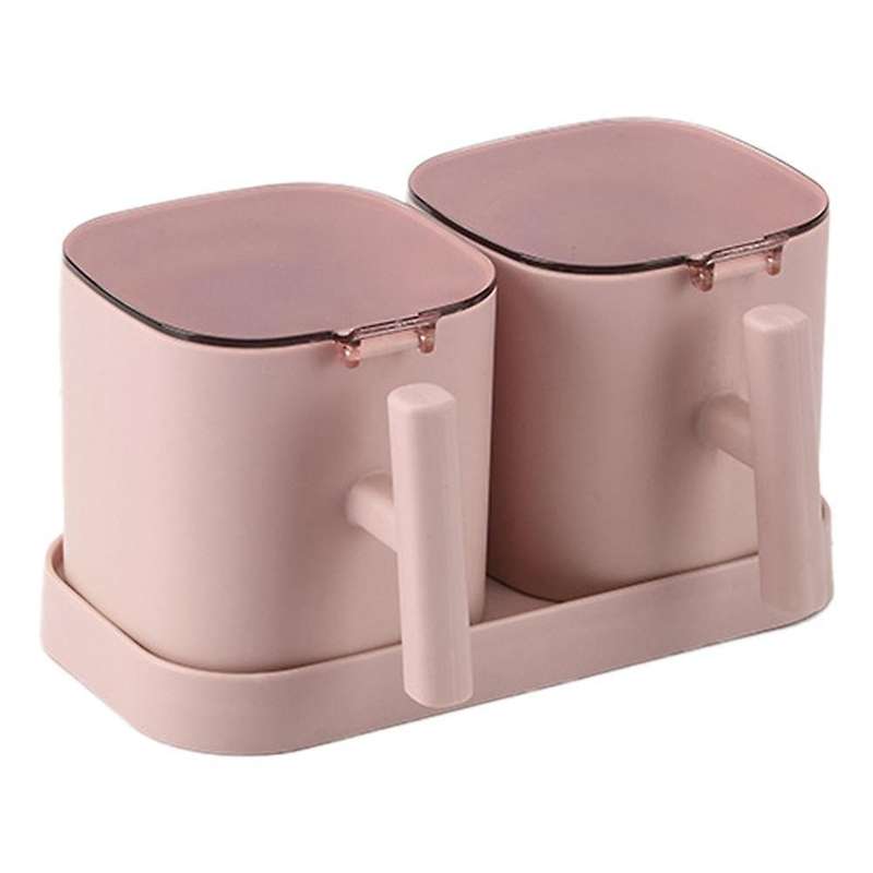 Spices Box Pepper Spice Shaker Kitchen Condiment Jars with Spoons A