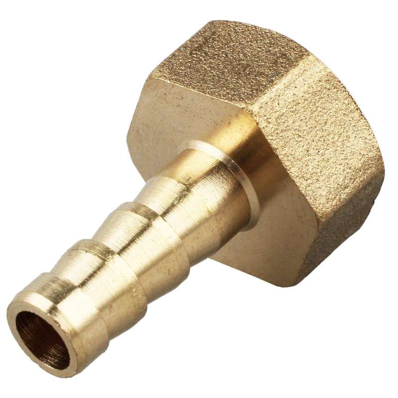 8mm Hose Brass Straight Barb Barbed Connector 3/8 Inch Pt Female