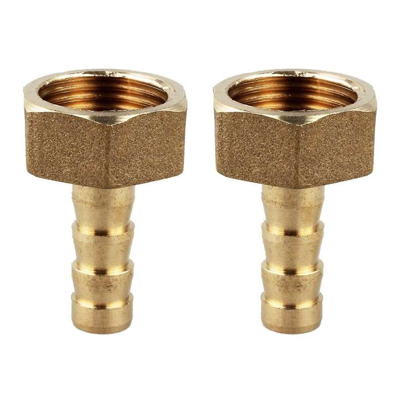 8mm Hose Brass Straight Barb Barbed Connector 3/8 Inch Pt Female