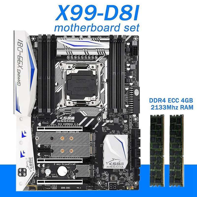 Jingsha X99-d8i Motherboard with 2xddr4 Ecc 4g 2133mhz Ram Lga2011-3