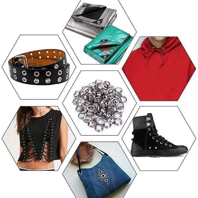 100pcs Metal Eyelets Set for Diy Accessories Leather Craft Clothing