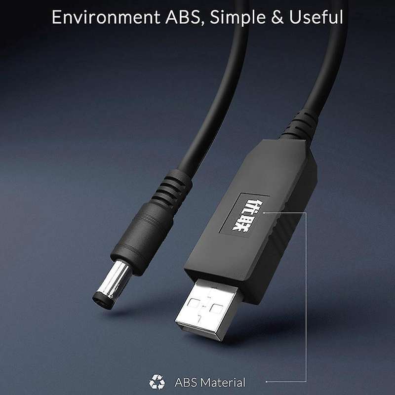 Unnlink 1m Dc 5v to 12v 0.8-1a Usb to Dc 5.5x2.1mm Cable