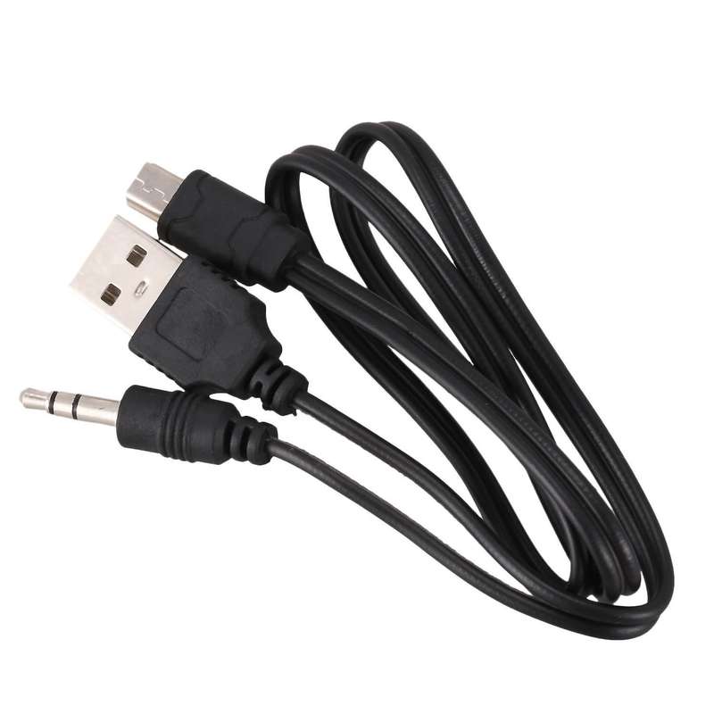 Usb 2.0 to Mini A Male 3.5mm Jack Plug Audio Data Cable 45cm 2 Pcs