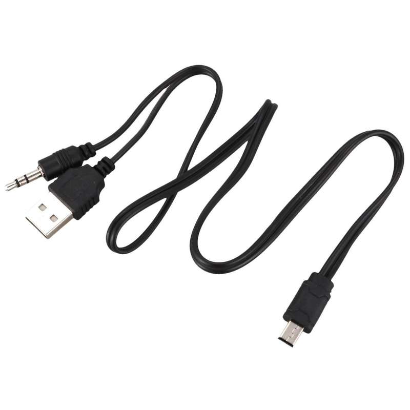 Usb 2.0 to Mini A Male 3.5mm Jack Plug Audio Data Cable 45cm 2 Pcs