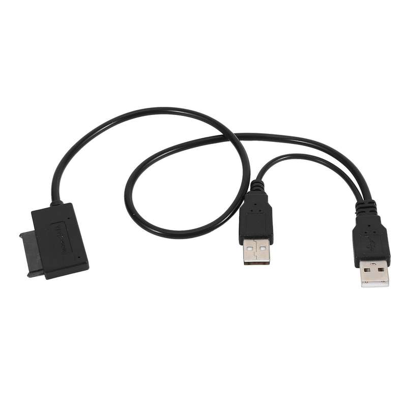 Slim Sata Cable Usb 2.0 to 7+6 External Power for Laptop Sata Adapter