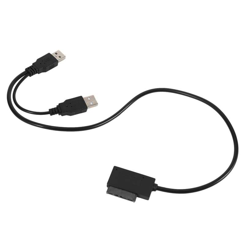 Slim Sata Cable Usb 2.0 to 7+6 External Power for Laptop Sata Adapter