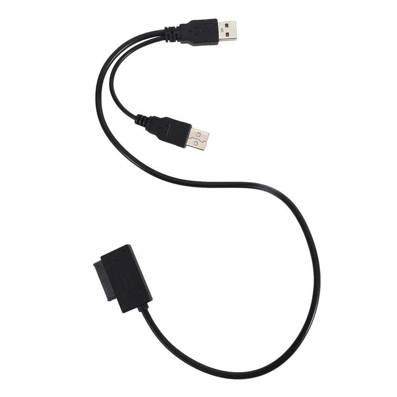 Slim Sata Cable Usb 2.0 to 7+6 External Power for Laptop Sata Adapter