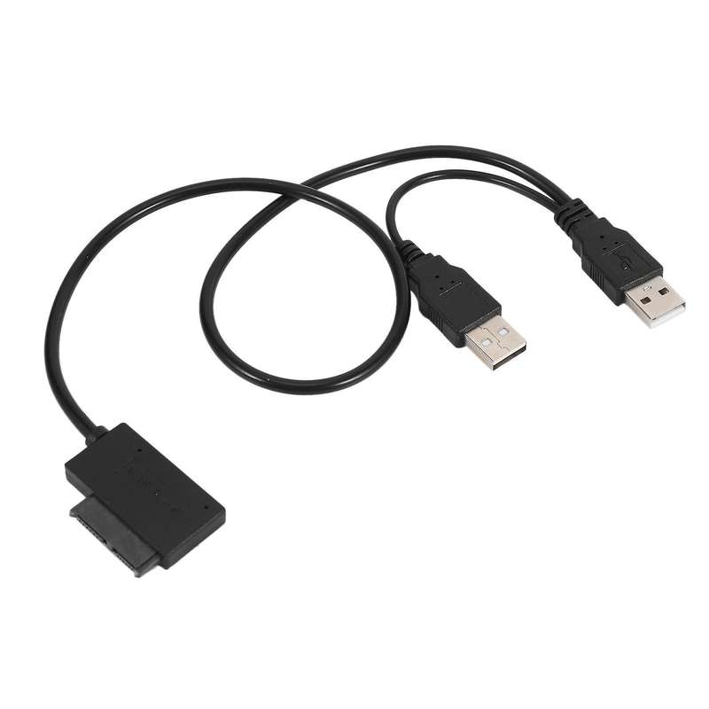 Slim Sata Cable Usb 2.0 to 7+6 External Power for Laptop Sata Adapter
