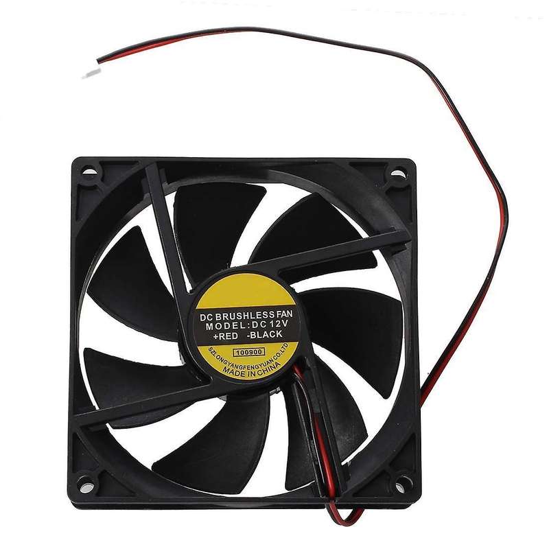 Black Plastic Square 9025 90 X 90 X 25mm Dc 12v 0.25a Cooler Fan