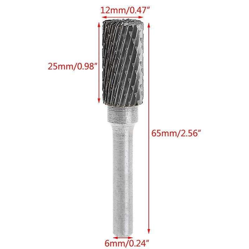 12mm Carbide Rotary File Milling Shank 6mm Metal Grinding Cutter
