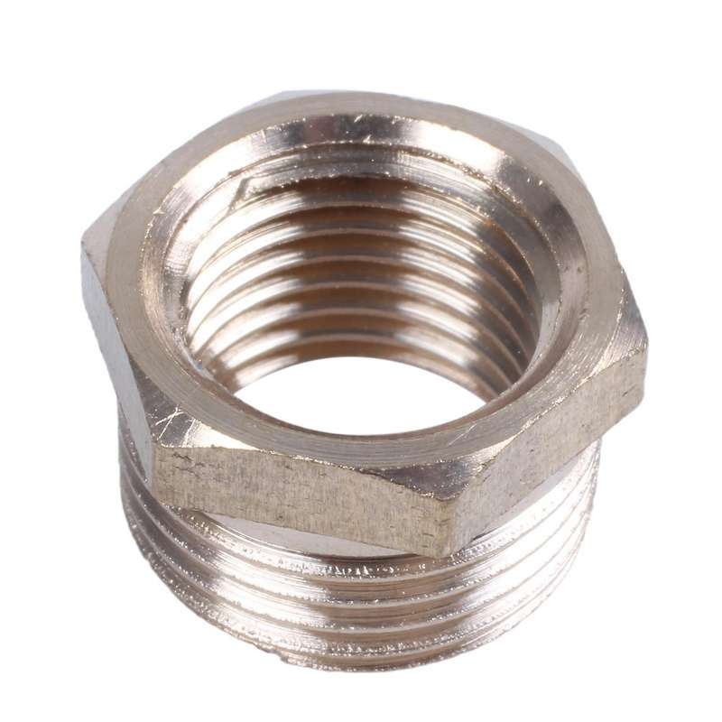 3/8" Pt Male to 1/4" Pt Female Hex Thread Bushing Piping Connector