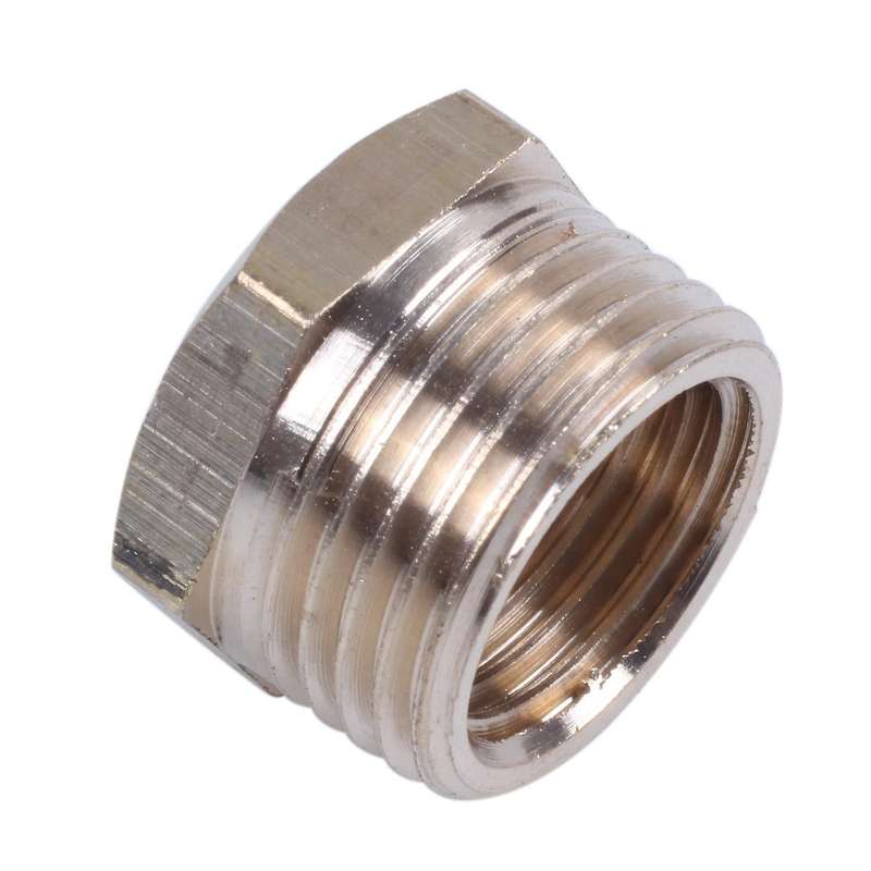 3/8" Pt Male to 1/4" Pt Female Hex Thread Bushing Piping Connector