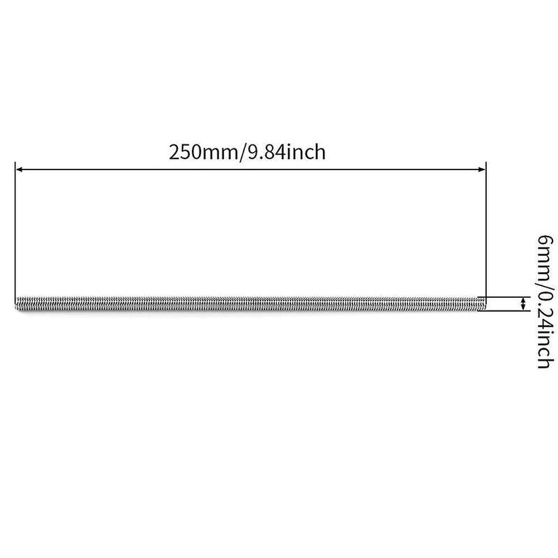 M6 X 25mm Fully Threaded Rod, 2 Pack for Anchor Bolts,clamps,hangers