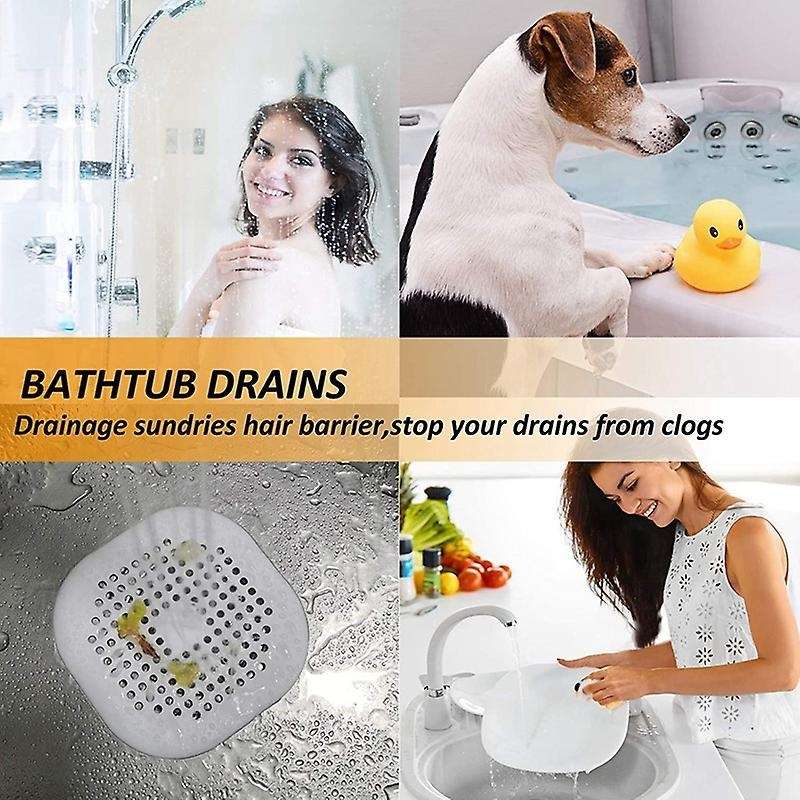 Drainage Cover for Shower Silicone Plugs, with Suction Cup,2 Pieces