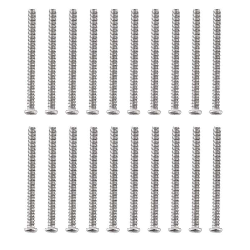 M4x50mm 304 Stainless Steel Phillips Button Head Machine Screws 20pcs