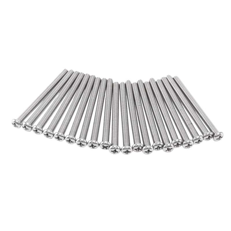 M4x50mm 304 Stainless Steel Phillips Button Head Machine Screws 20pcs