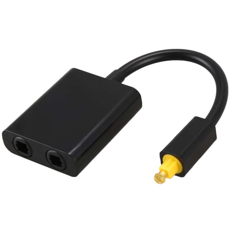 Spdif Optical Audio Splitter 2 Way Toslink Splitter Adapter Hub